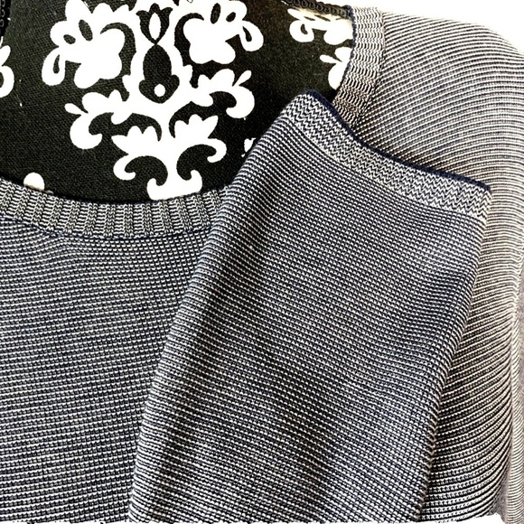 EILEEN FISHER Tencel Lyocell A Line Microstripe Top - Picture 8 of 9